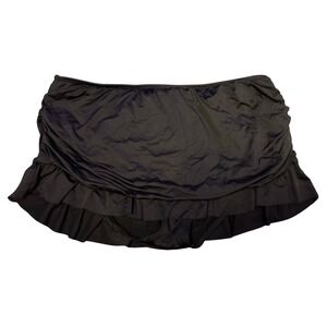 APT 9 Womens Black Ruffle Swim‎ Skirt Bottoms, Size 16W